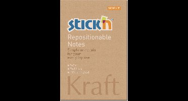 Stick'n Sticky Notes - 76x51mm - Kraft Papier - 100 Memoblaadjes