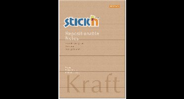 Stick'n Sticky Notes - 152x101mm - Gelinieerd - Kraft Papier - 100 Memoblaadjes