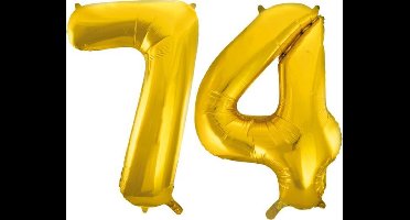 Folieballon nr. 74 Goud 86cm