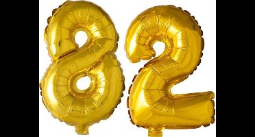 Folieballon nr. 82 Goud 41cm