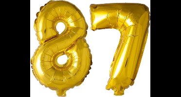 Folieballon nr. 87 Goud 41cm