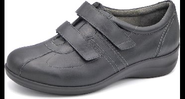 Durea Dames Klittenbandschoen 6096-5027 Zwart - Wijdte K - Maat 5