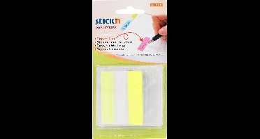 Stick'n Bladwijzers - Extra stevig - Sticky index tabs - 38x50mm - Geel - 10 tabs in houder