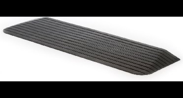 Budget Rubberen Drempelhulp 3,8 cm - Toepassingsgebied: Buiten - Breedte: 110 cm - Hoogte: 3.8 cm - Diepte: 32 cm - Antislip - Oprijplaat - Drempelhelling - Oprijhelling