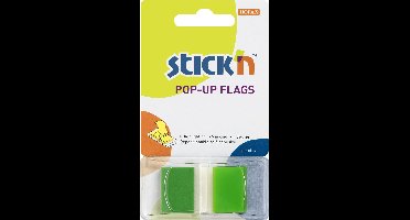 Stick'n Index Tabs - 45x25mm - Neon Transparant Groen - Rechthoekig - 50 Sticky Notes