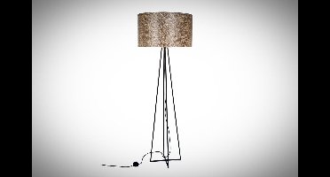 Staande lamp Handgemaakt Decoratie schemerlamp Vloerlampen Decoratie  Design  woonkamer slaapkamer capri met kap  gold shell capiz parelmoer schelp en metalen voet 172 cm