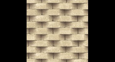 Horizons steen beige (bakstenen vliesbehang, beige)