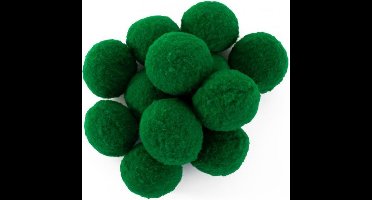 Pom Pom 4 cm groen 12 stuks