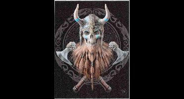 Anne Stokes Canvas afbeelding Viking Skull 19x25 Multicolours