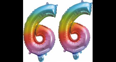 Folieballon nr. 66 Regenboog 41cm