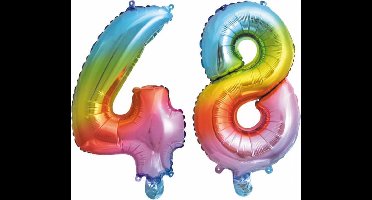 Folieballon nr. 48 Regenboog 86cm