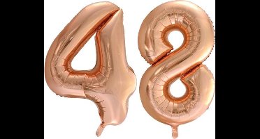 Folieballon nr. 48 Rosé Goud 86cm