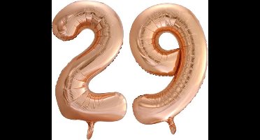 Folieballon nr. 29 Rosé Goud 86cm