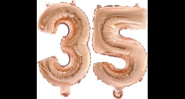 Folieballon nr. 35 Rosé Goud 41cm