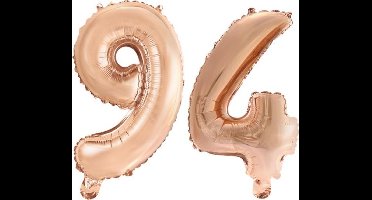 Folieballon nr. 94 Rosé Goud 41cm