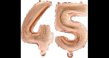 Folieballon nr. 45 Rosé Goud 41cm