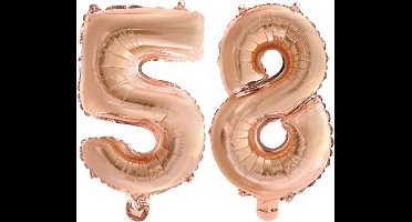 Folieballon nr. 58 Rosé Goud 41cm