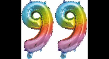 Folieballon nr. 99 Regenboog 86cm
