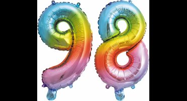Folieballon nr. 98 Regenboog 41cm