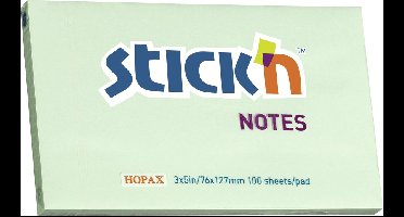 Stick'n Sticky Note - 76x127mm - Pastel Groen - 100 Memoblaadjes