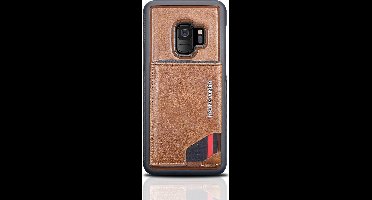 Bruin hoesje van Pierre Cardin - Backcover - Stijlvol - Leer - voor Galaxy S9 - Luxe cover