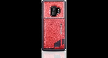 Rood hoesje Pierre Cardin - Backcover - Stijlvol - Leer - Galaxy S9 - Luxe cover