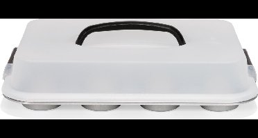 Patisse Muffinvorm Silver Top Met Draagdeksel 12 Vaks
