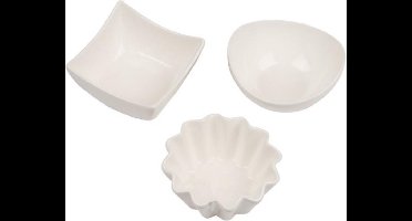 Alpina Snack En Tapaskom Porselein 3 Stuks Wit