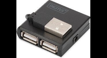 Digitus DA-70217 USB 2.0-hub 4 poorten Zwart