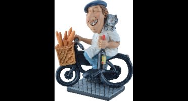 Warren - Stratford - beeldje - Franse bakker op fiets met stokbrood
