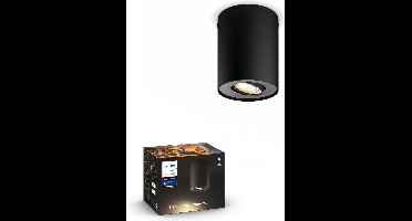 Philips Hue Pillar opbouwspot - warm tot koelwit licht - 1-spot - zwart