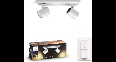 Philips Hue Runner Opbouwspot - White Ambiance - GU10 - Wit - 2 x5,5W - Bluetooth