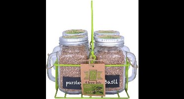 4 Kweeksets tuinmok in krat