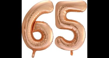 Folieballon nr. 65 Rosé Goud 86cm