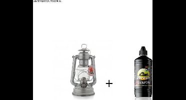 Feuerhand 276 olielamp / Stormlamp / stormlantaarn verzinkt + 1 ltr Farmlight lampolie