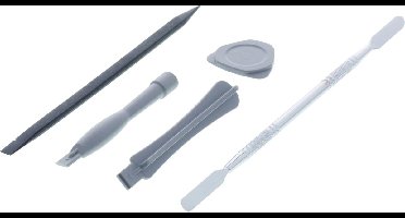 DELTACO VK-37 Universele gereedschapskit / openingskit voor tablets en smartphones, 5 stuks, zwart