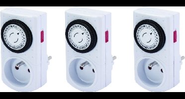 Chacon set 3 mechanische schakelaars/ timers tijdklok 30min cyclus 24 programmas