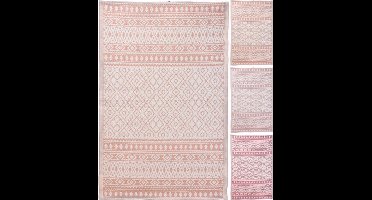 Buitenkleed - Vloerkleed - Buiten decoratie - Roze - 3 dessin