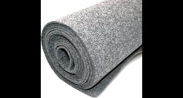 Vilt bekleed tapijt - Lichtgrijs - 200 x 500 cm