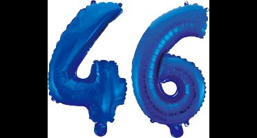 Folieballon 46 jaar blauw 41cm