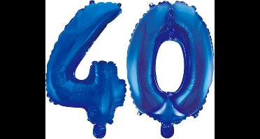 Folieballon 40 jaar blauw 86cm