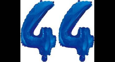 Folieballon 44 jaar blauw 86cm