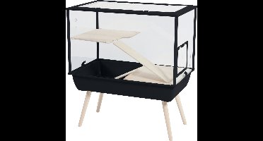 Zolux knaagdierkooi nevo palace plexiglas zwart