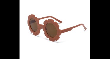 Littlemay.nl | Bloemen zonnebril | Oranje | Retro | Kind | 2-8 jaar
