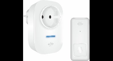 ELRO DB4000 Draadloze Kinetische Deurbel Set – Nederlandse Versie – met Plug-in Ontvanger met Stopcontact – Geen Batterijen nodig