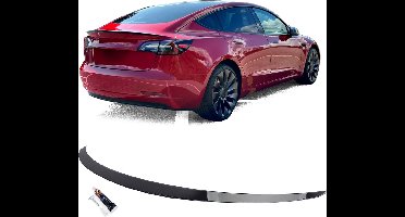 Achterklep Spoiler voor Tesla Model 3 Performance glans Zwart