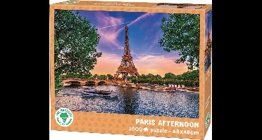 Mr. Broccoli Puzzel 1000 Stukjes Volwassenen - Paris Afternoon - Legpuzzel Eiffeltoren Parijs - FSC® - Steden Collectie - 68 x 48 cm