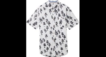 TOM TAILOR printed cotton linen shirt Heren Overhemd - Maat M