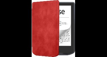 Case2go - E-reader Hoes geschikt voor PocketBook Verse / Verse Pro / Verse Pro Color - Sleepcover - Auto/Wake functie - Magnetische sluiting - Rood