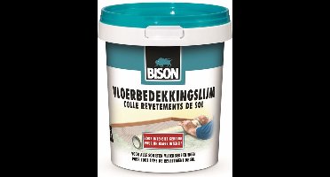 Bison Vloerbedekkingslijm Emmer 4 kg, kant & klare lijm, permanent verlijmen, vloerbedekking, tapijttegels, vloerverwarming geschikt, makkelijk in gebruik